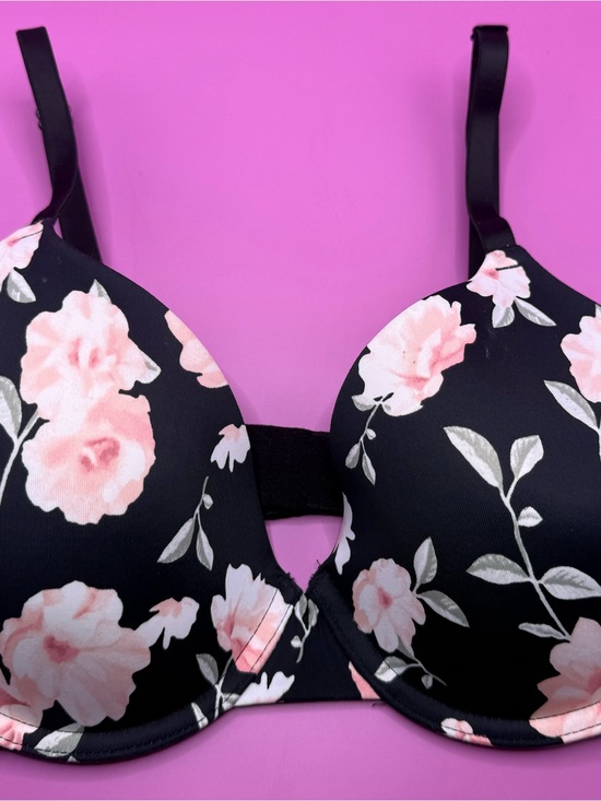 PINK Victoria's Secret Other - PINK Victoria's Secret Black Bra with Soft Pink Floral Print